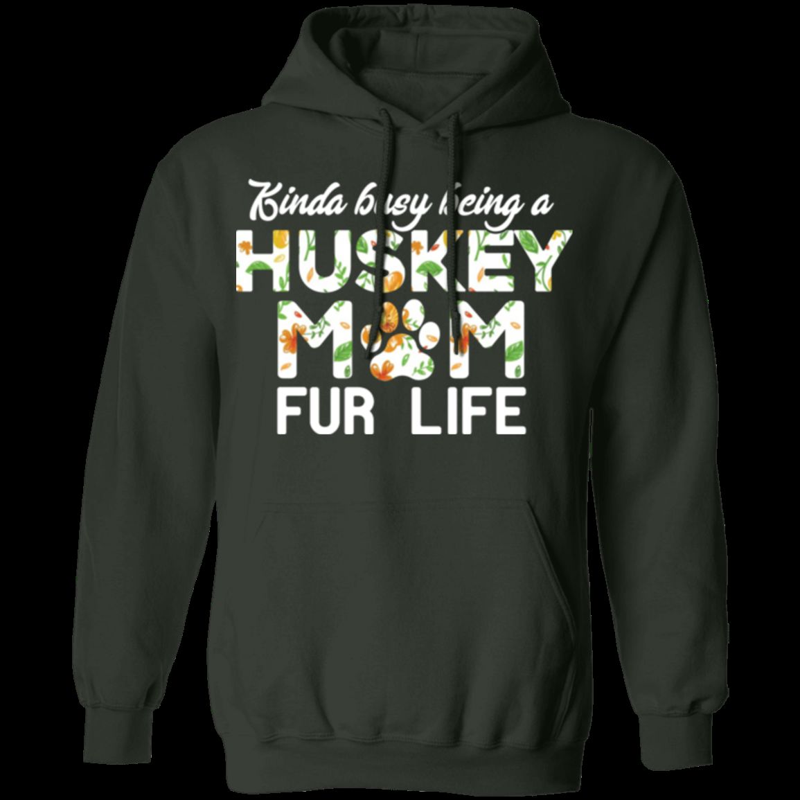 HUSKY MOM FUR LIFE LADIES Pullover Hoodie 8 oz