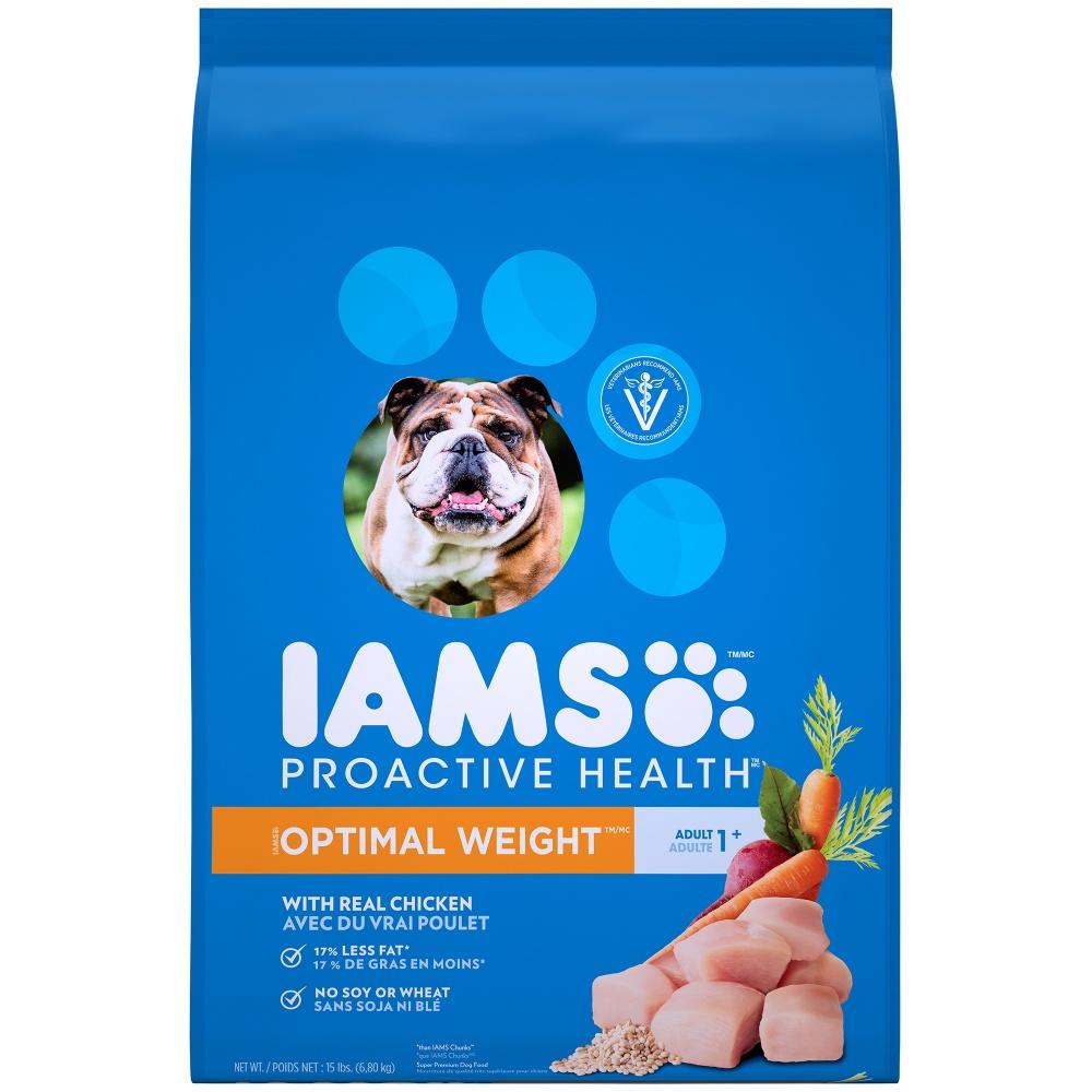 Iams Proactive Health Optimal Weight Dry Dog Food for Large Breed Senior Dogs