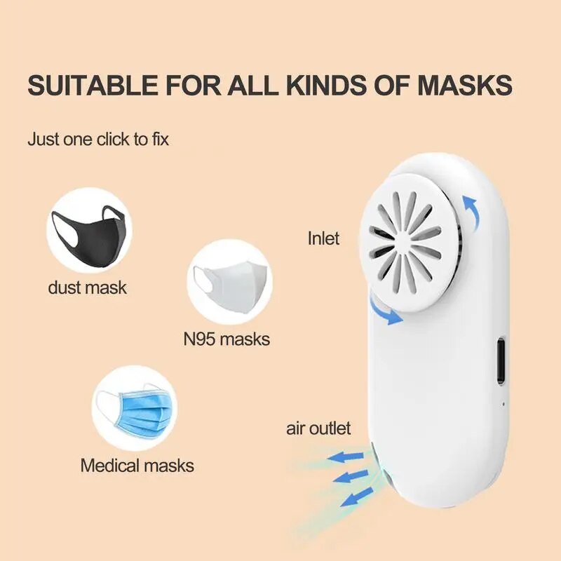 Mini Fan With Clip Rechargeable Personal Circling Fans For Travel, Camping, Walking, Cycling And Daily Use