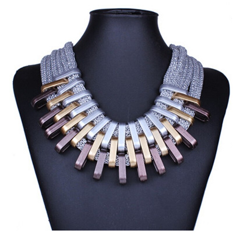 2021 Acrylic Punk Vintage Statement Necklace for Women - Gradient Drops Choker Maxi Colar Feminino