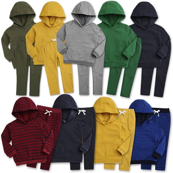 Mustard Bold Bengdi Hoodie & Pants Set for Kids