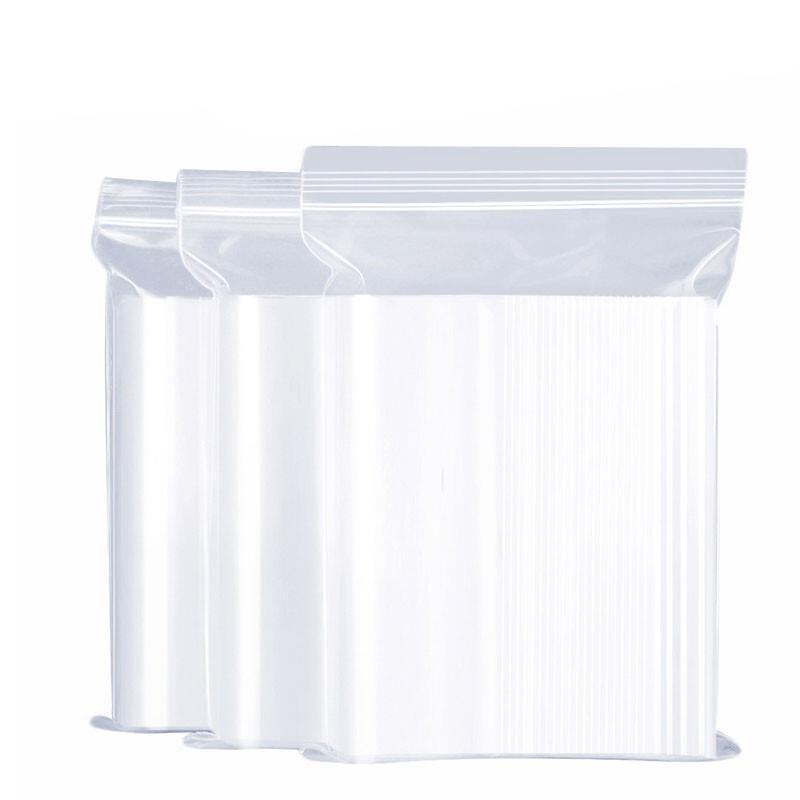 100 Pieces Thickened Waterproof PE Transparent Self Sealing Storage Bags (24*35*6 cm)