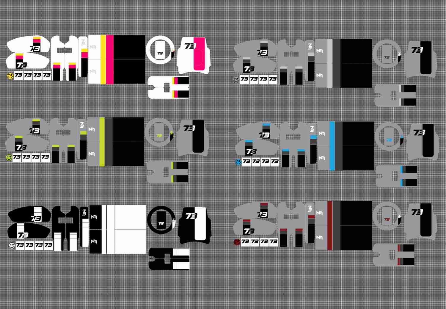C1X Style Replica Decal Kit for Super 73 RX
