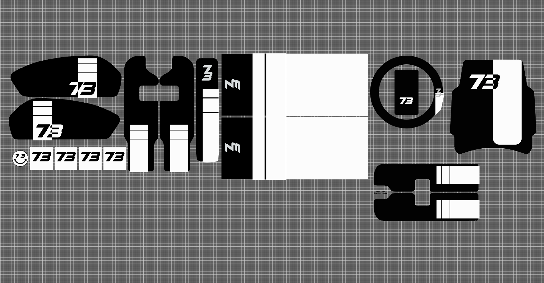 C1X Style Replica Decal Kit for Super 73 RX