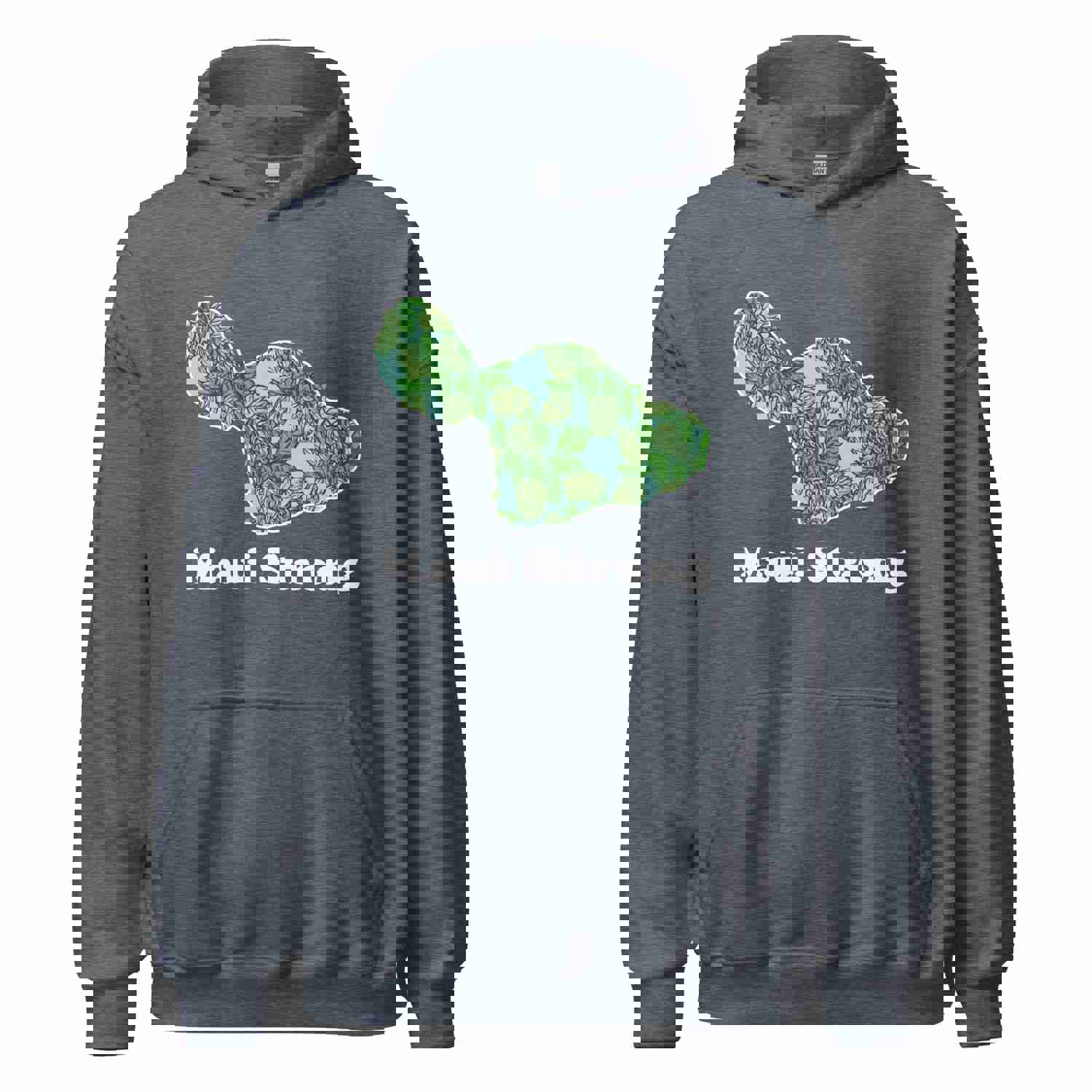 Maui Strong - White Ink - All-Gender Hoodie