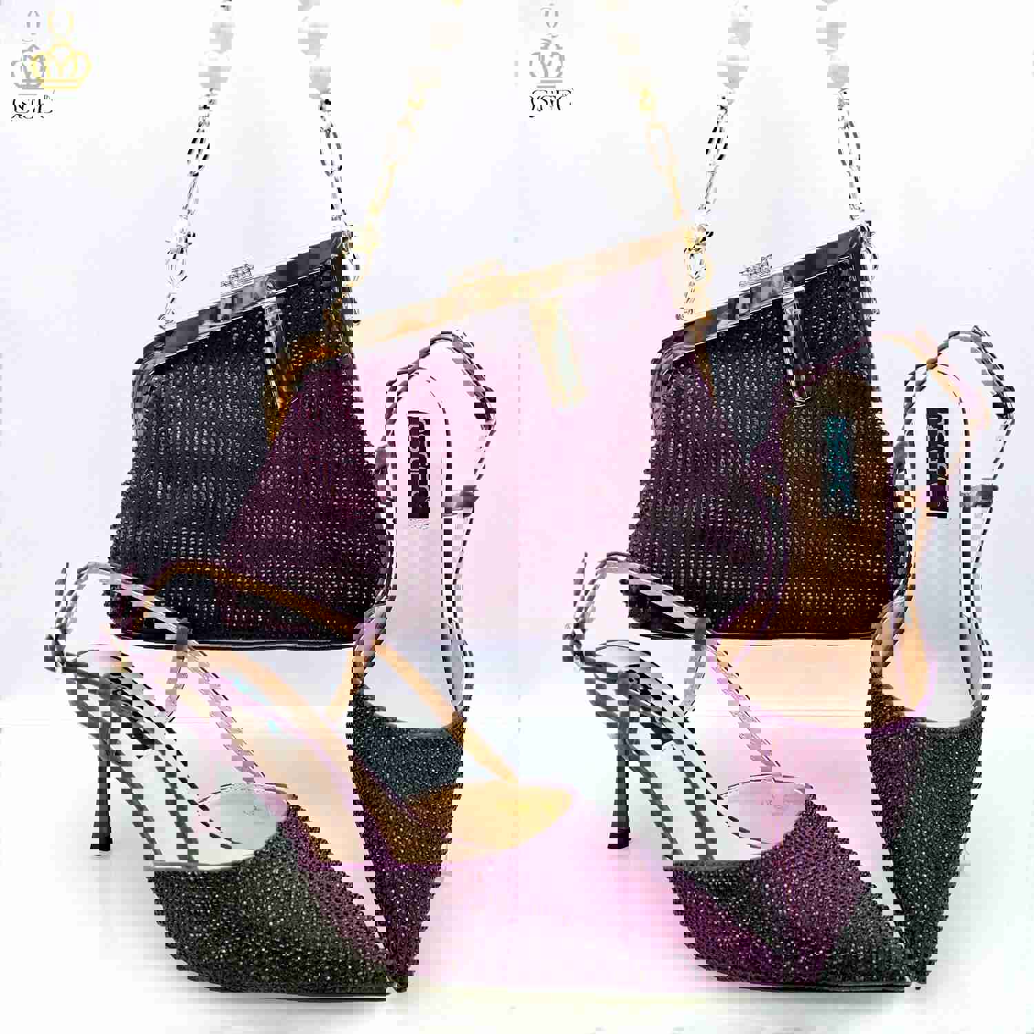 QSGFC 2023 Italian Design Fashion Shoulder Bag with High Heels