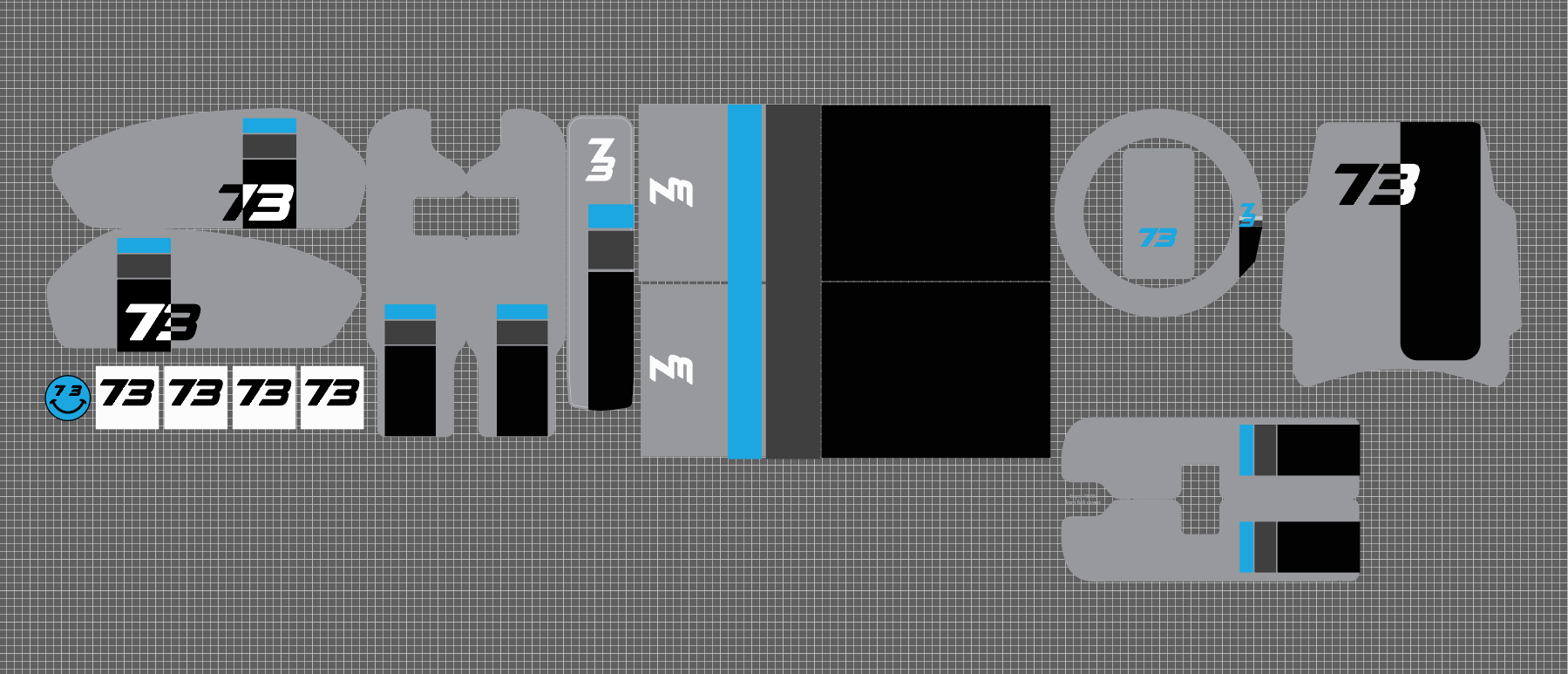 C1X Style Replica Decal Kit for Super 73 RX