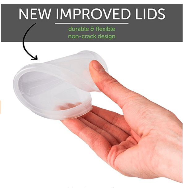 50pk 8oz Small Food Plastic Storage Containers With Lids