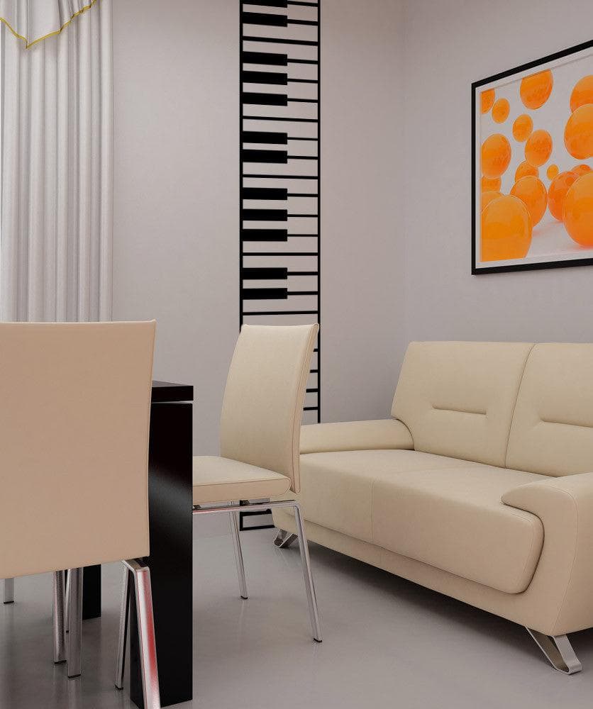Piano Keys Die-Cut Wall Decal Sticker - Musical Instrument Decor