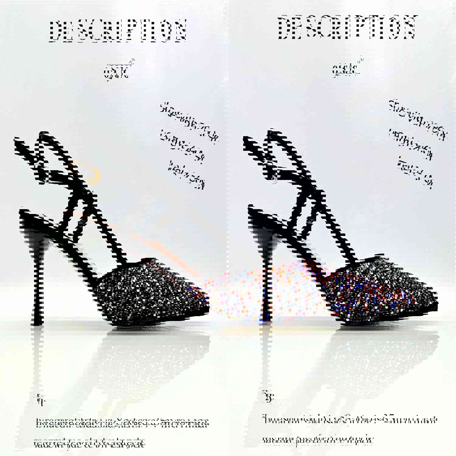 QSGFC 2023 Italian Design Fashion Shoulder Bag with High Heels
