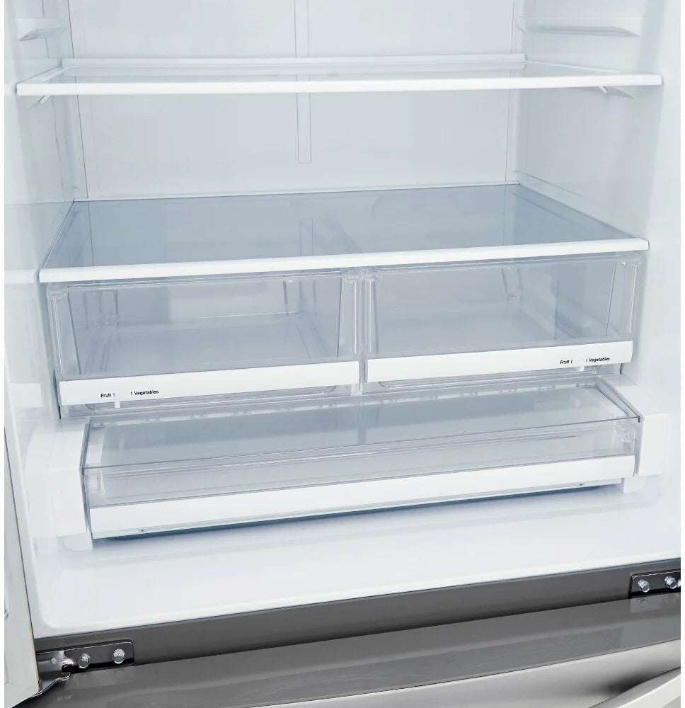 LG - 33 in. W 25 cu. ft. French Door Refrigerator with Ice Maker in PrintProof Stainless Steel