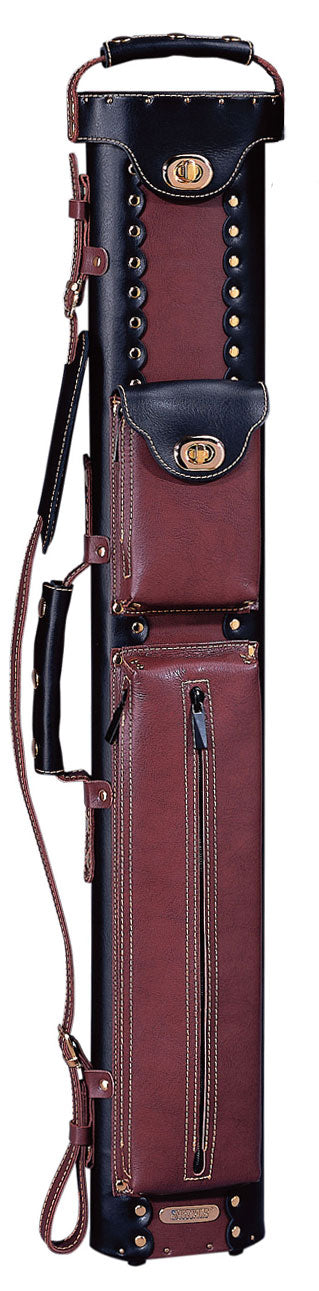 Instroke 2X2 Black/Chestnut Leather Cowboy Cue Case