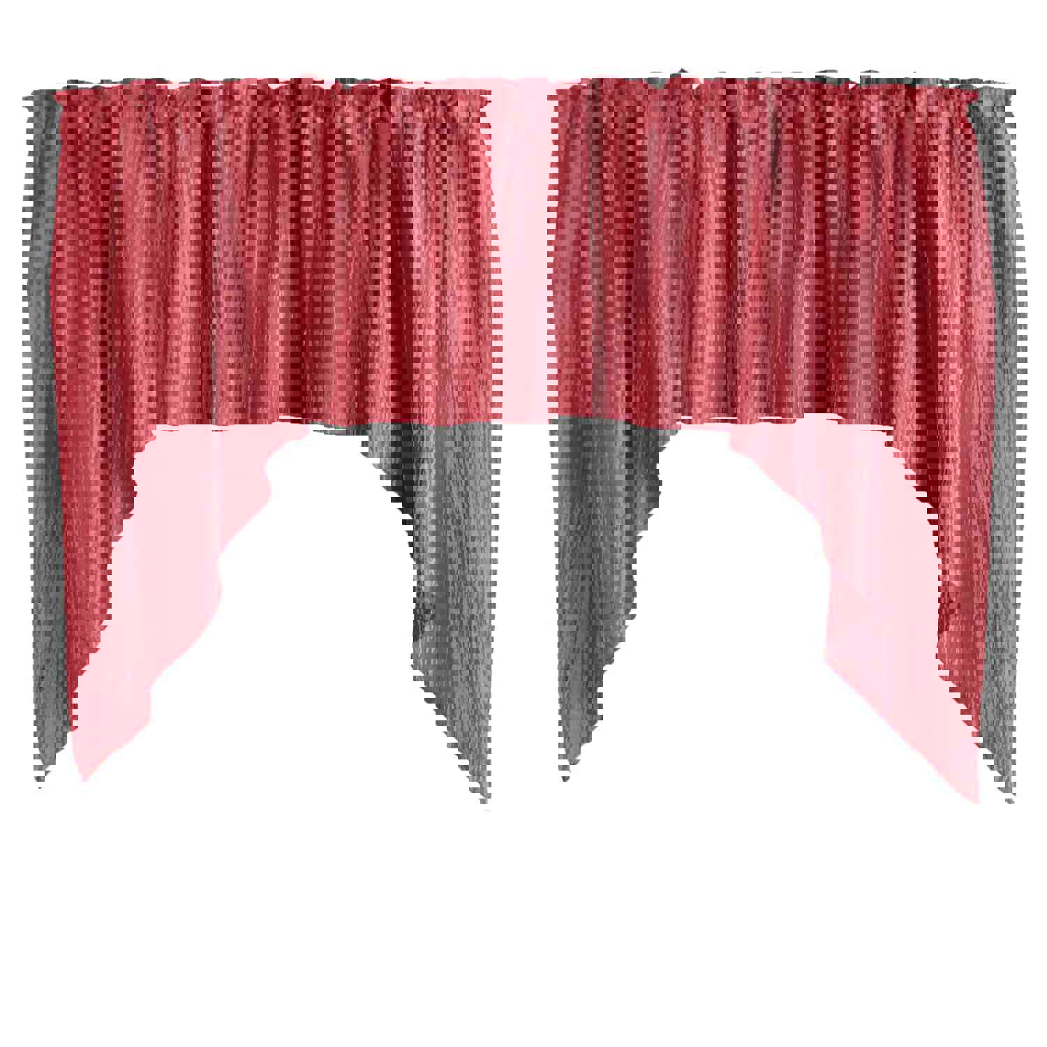 Crushed Crinkle Taffeta Swag Window Valance 72 Wide / 36 Tall