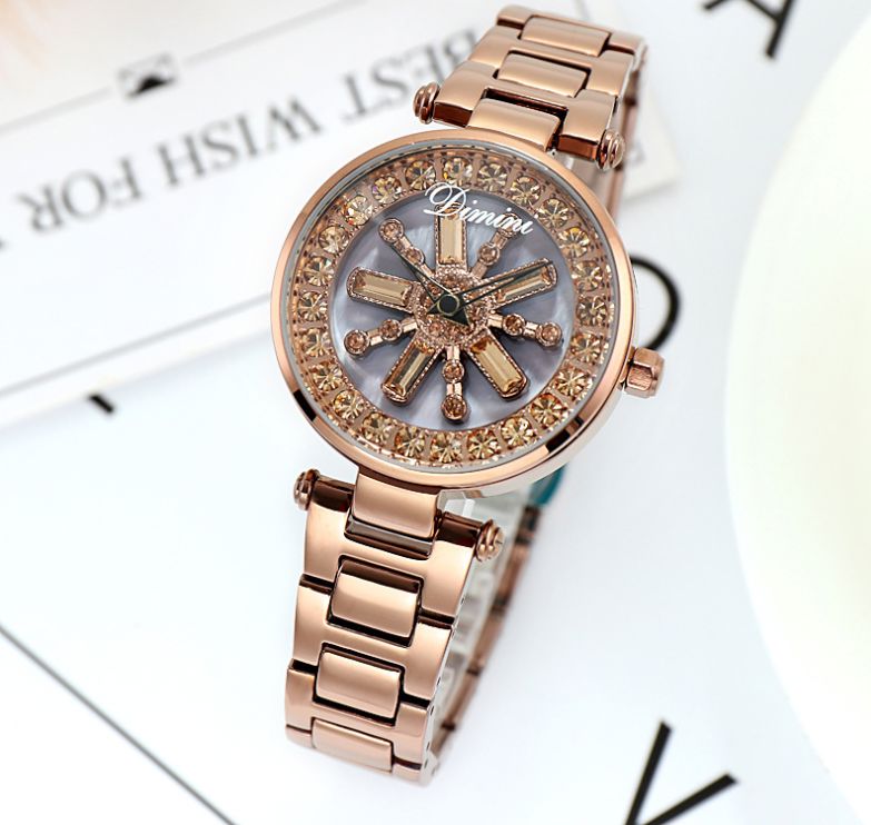 Fashion Trend Women's Rhinestone Steel Belt Watch