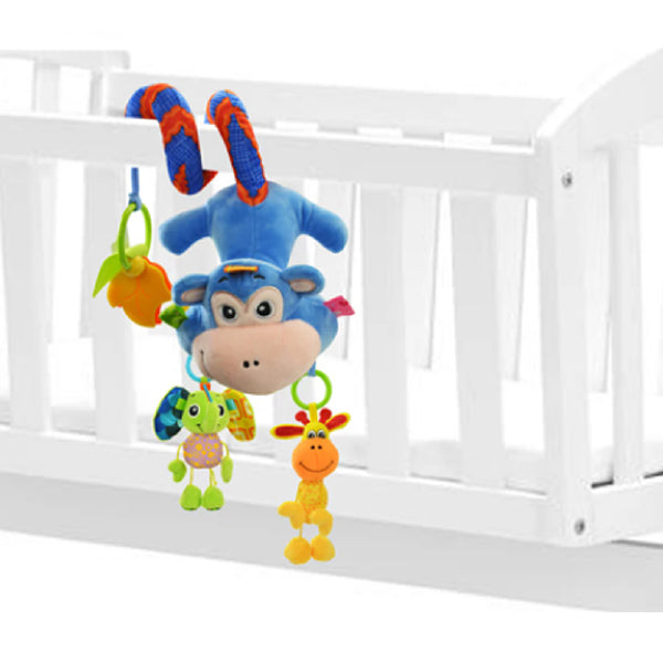 Sozzy Plush Baby Toy Hanging Monkey for Crib or Stroller