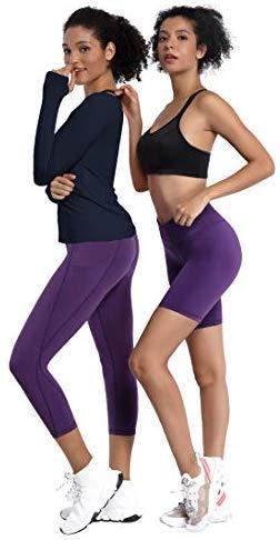 BUBBLELIME Women's Workout Tops - Soft Modal Athletic Shirts with Open Back for Yoga & Running