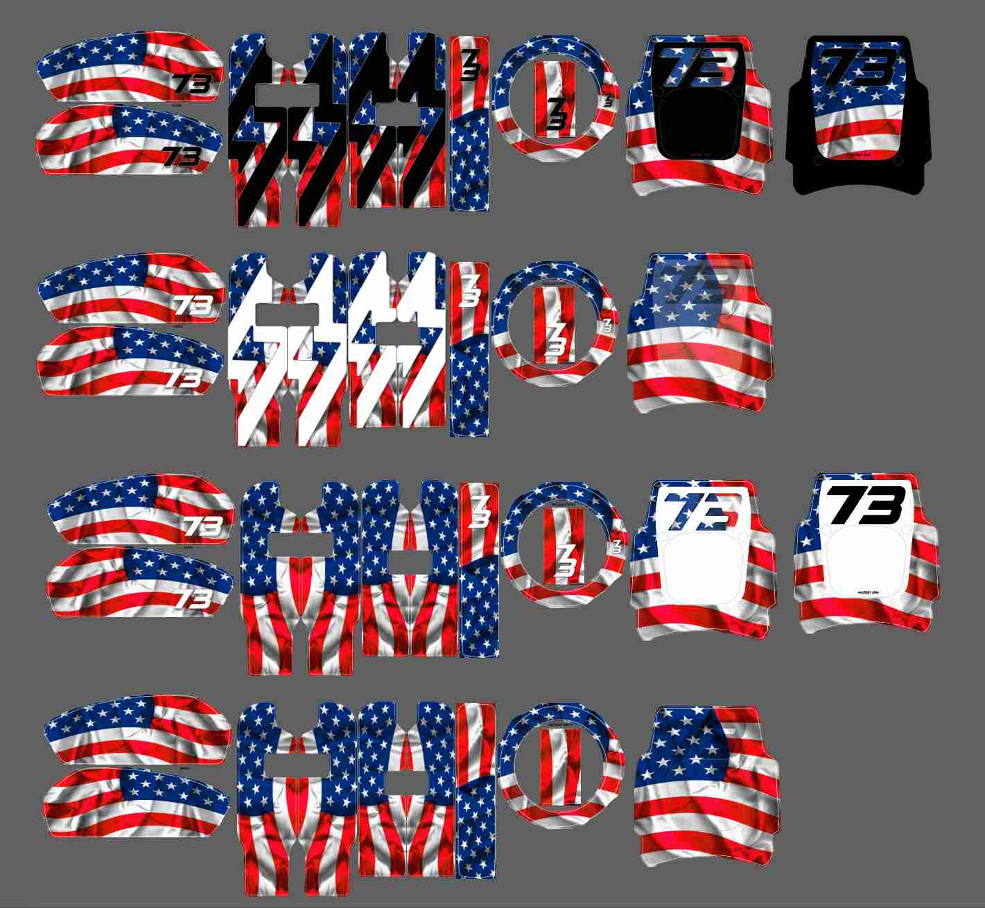 MERICA Decal Kit for Super 73 RX / R / S2 Adventure - American Flag Design