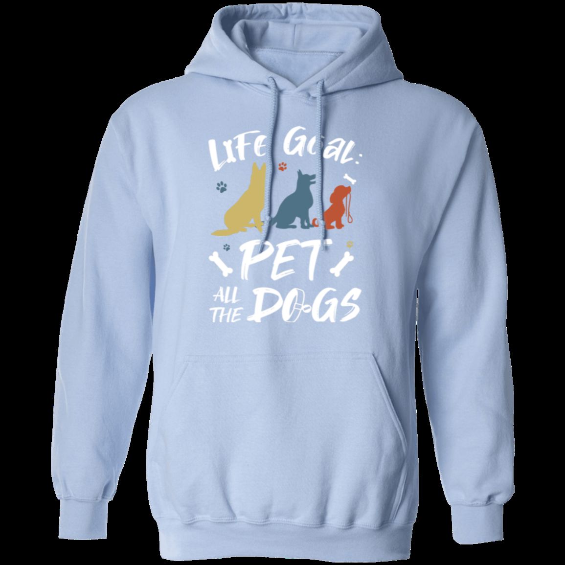 PET ALL THE DOGS LADIES Pullover Hoodie 8 oz
