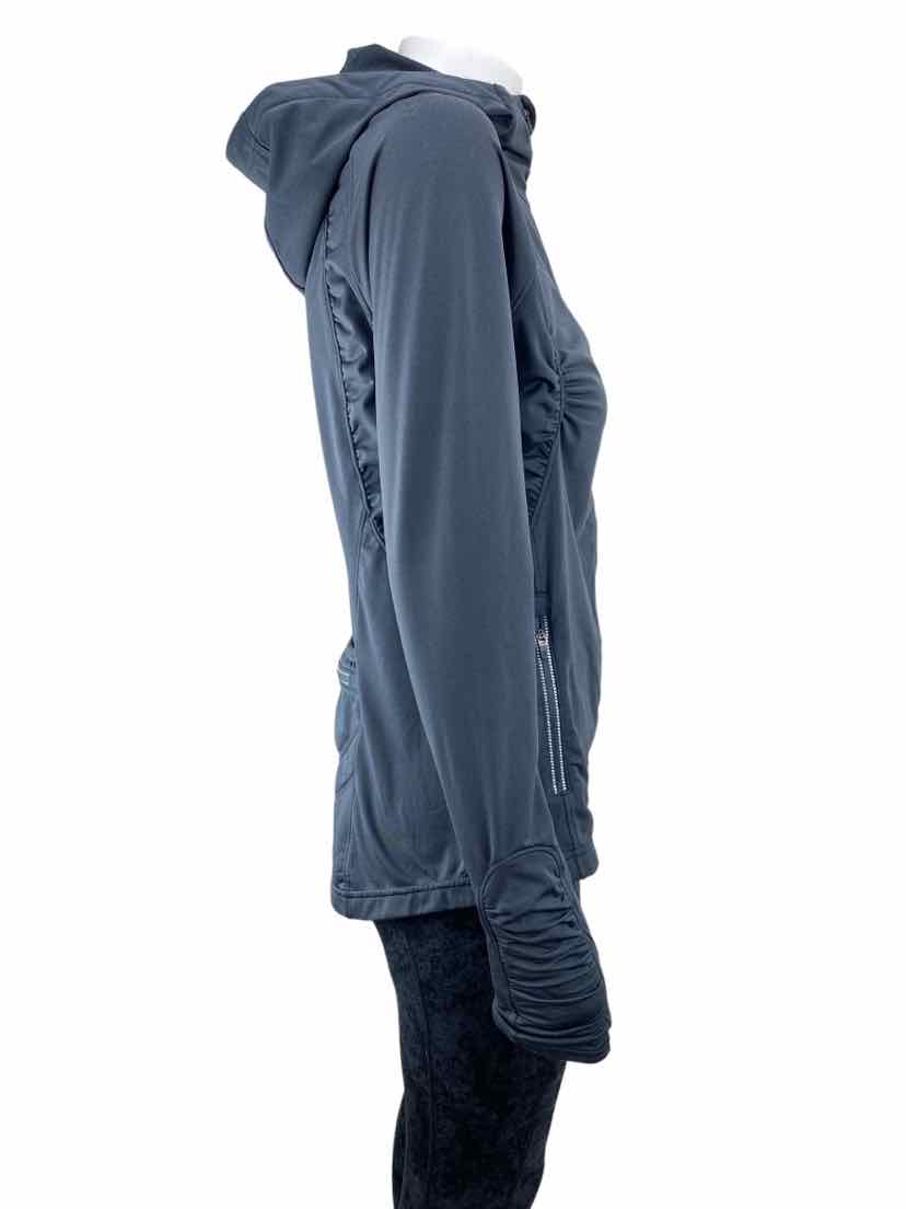 Athleta Women's Half Mile Ruched Zip Hoodie Jacket - Dark Grey, Size M
