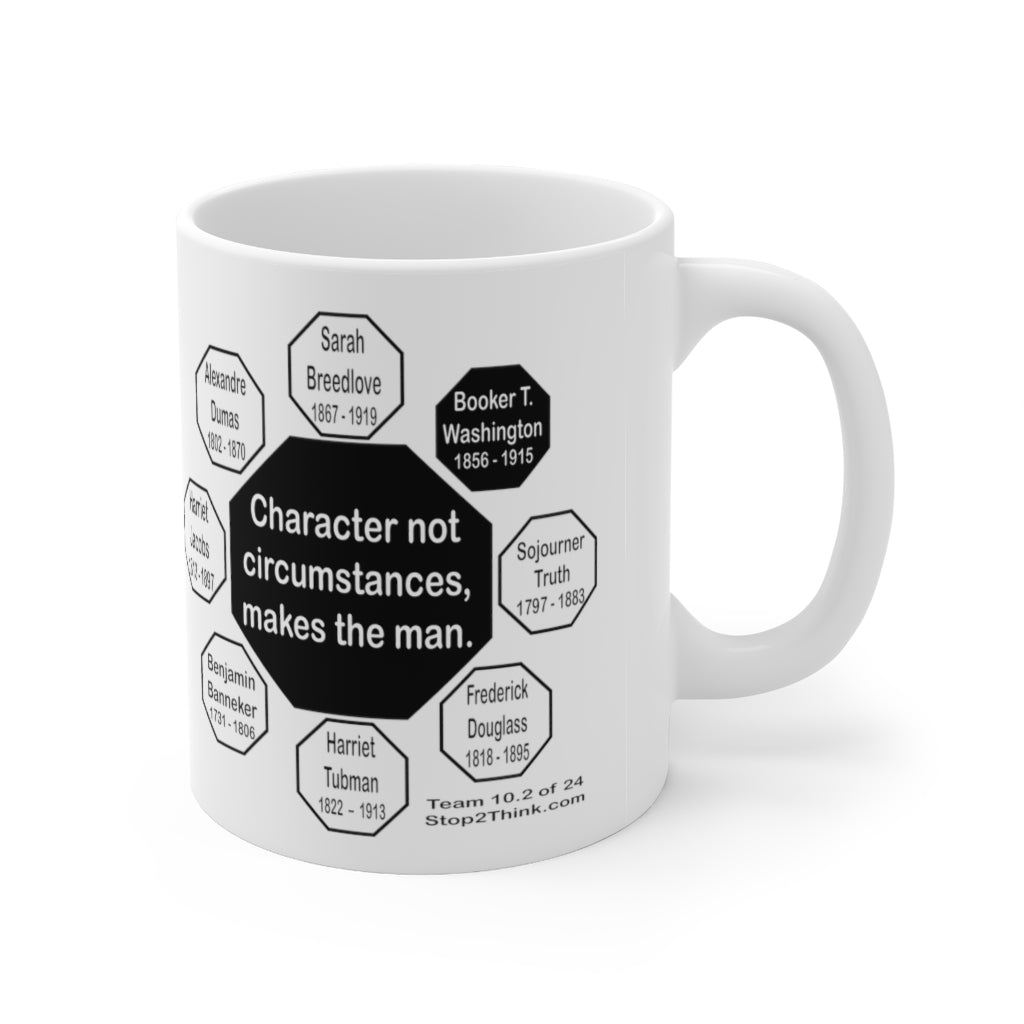 MW-10.2 - Booker T. Washington Inspirational Quote Ceramic Mug 11oz