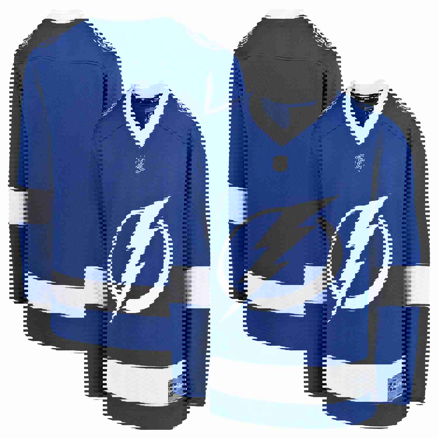 Tampa Bay Lightning Fanatics Branded Youth Home Replica Blank Jersey - Blue