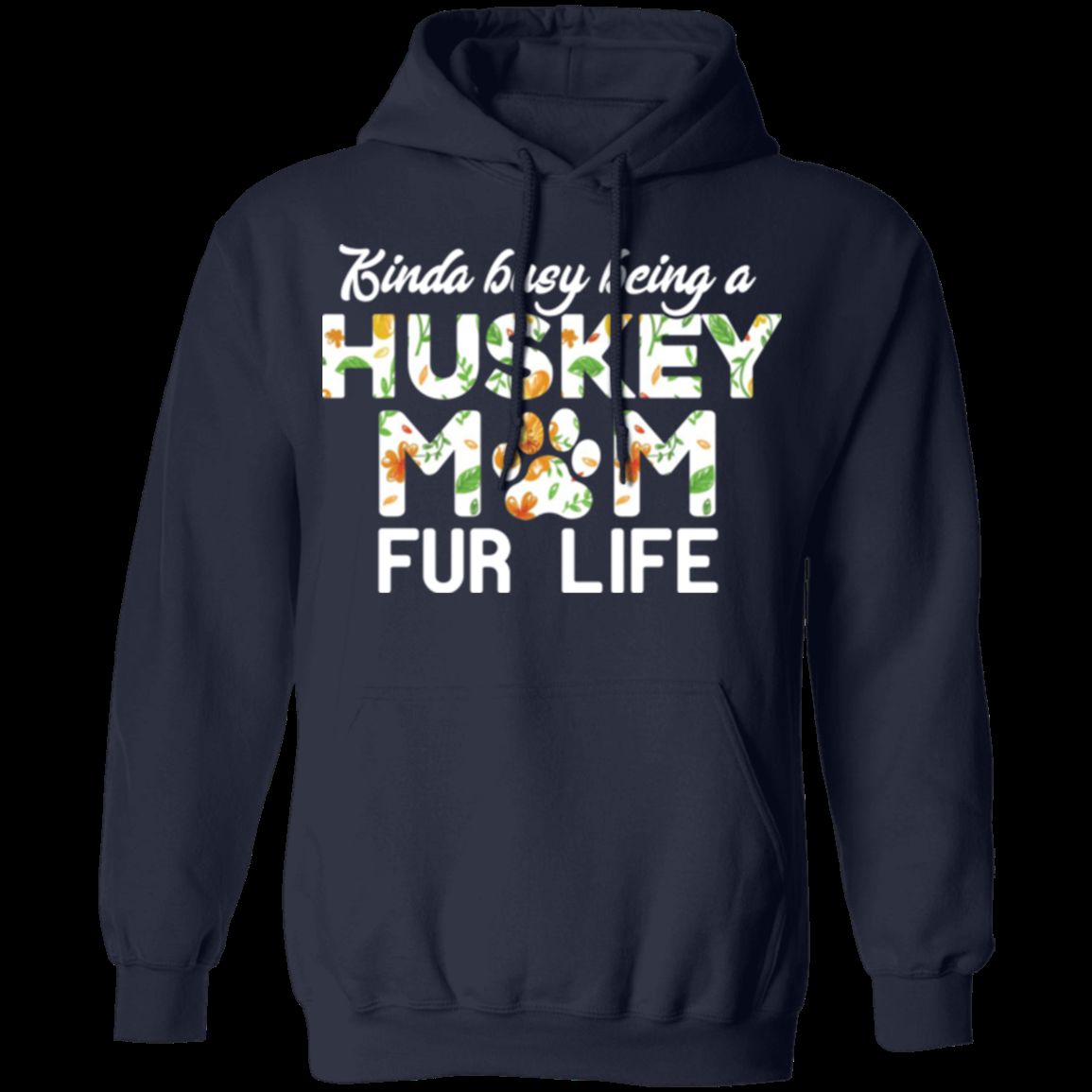 HUSKY MOM FUR LIFE LADIES Pullover Hoodie 8 oz