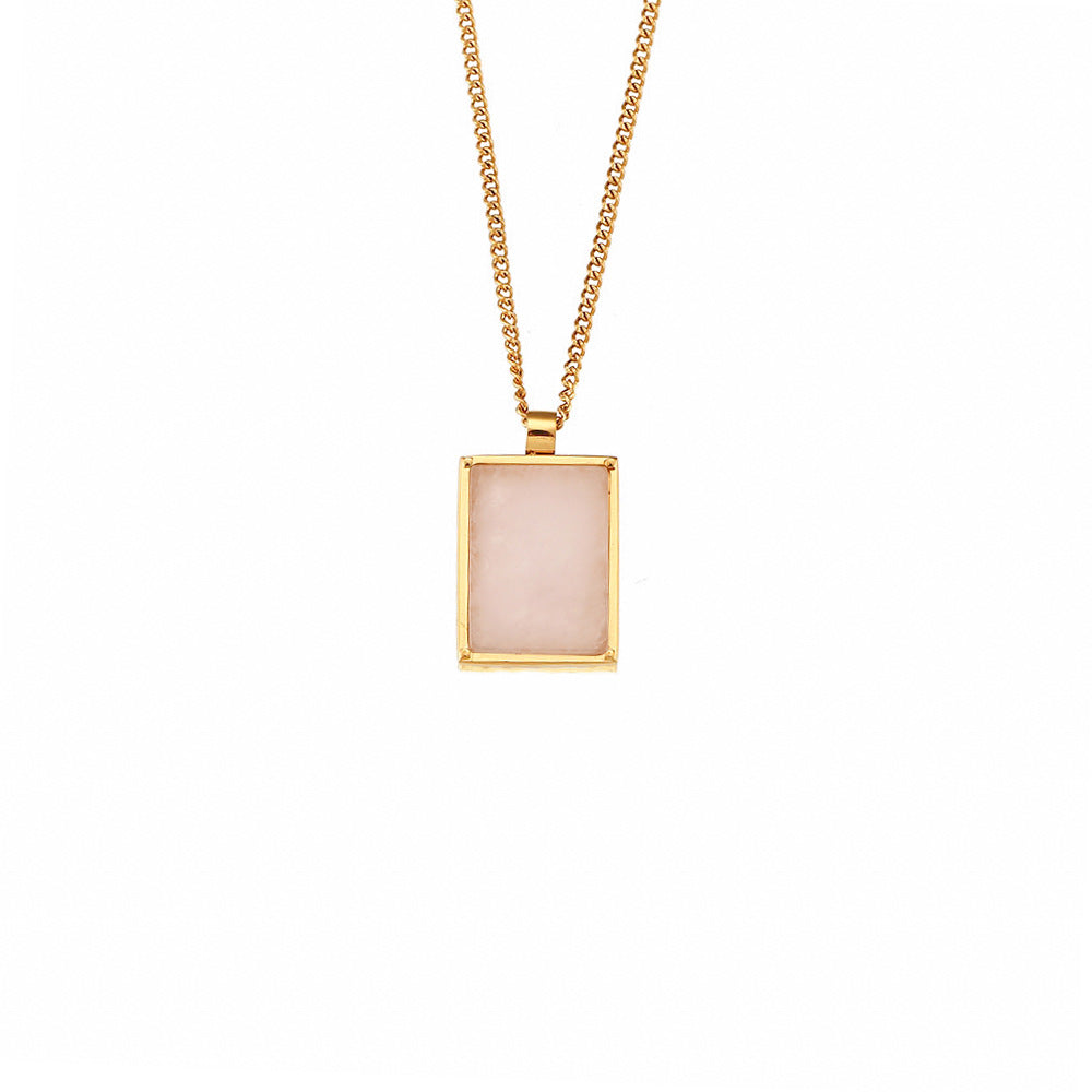 Women's Fashion Simple And Versatile Natural Stone Pendant Necklace