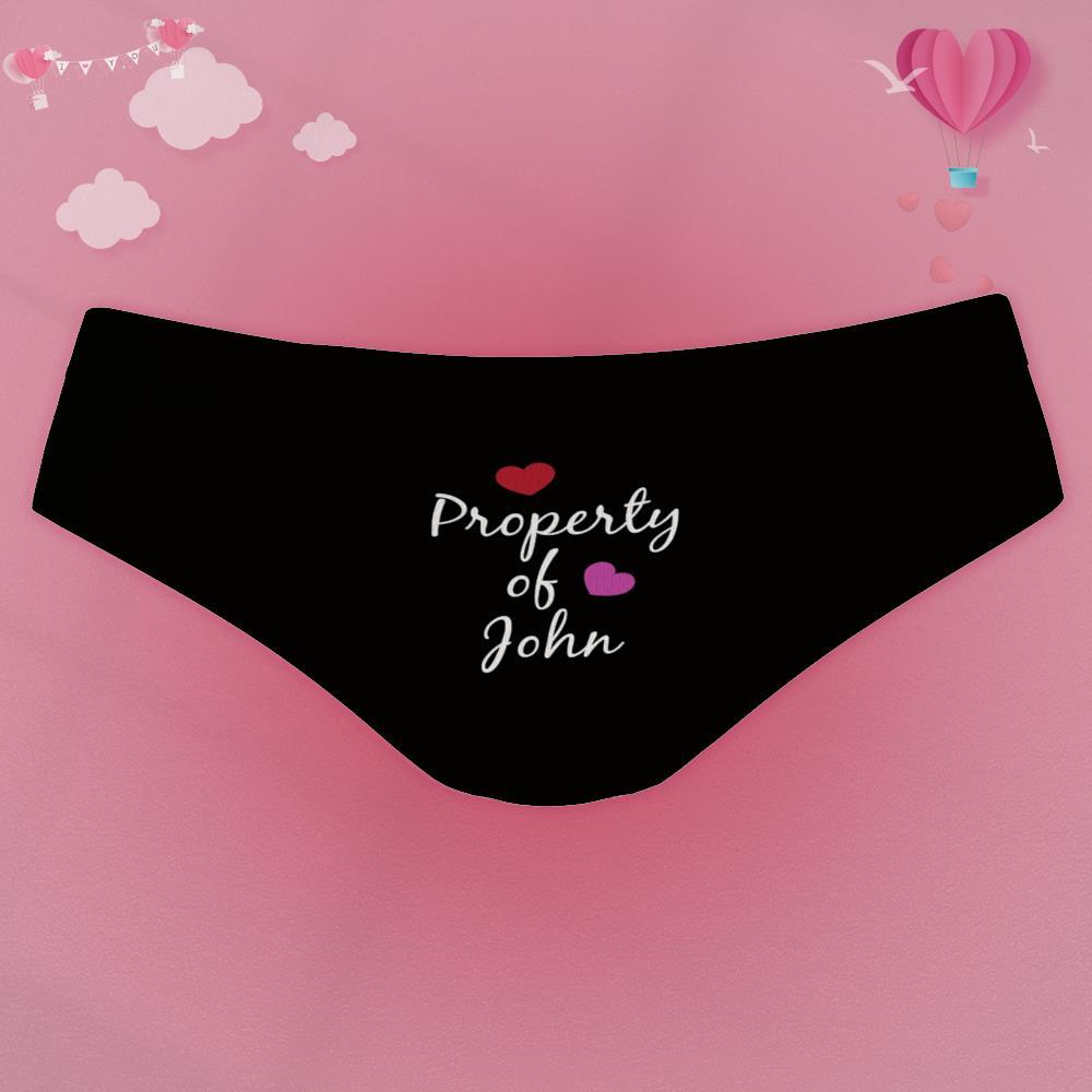 Custom Engraved Boxer Shorts - Personalized Anniversary Gift for Her