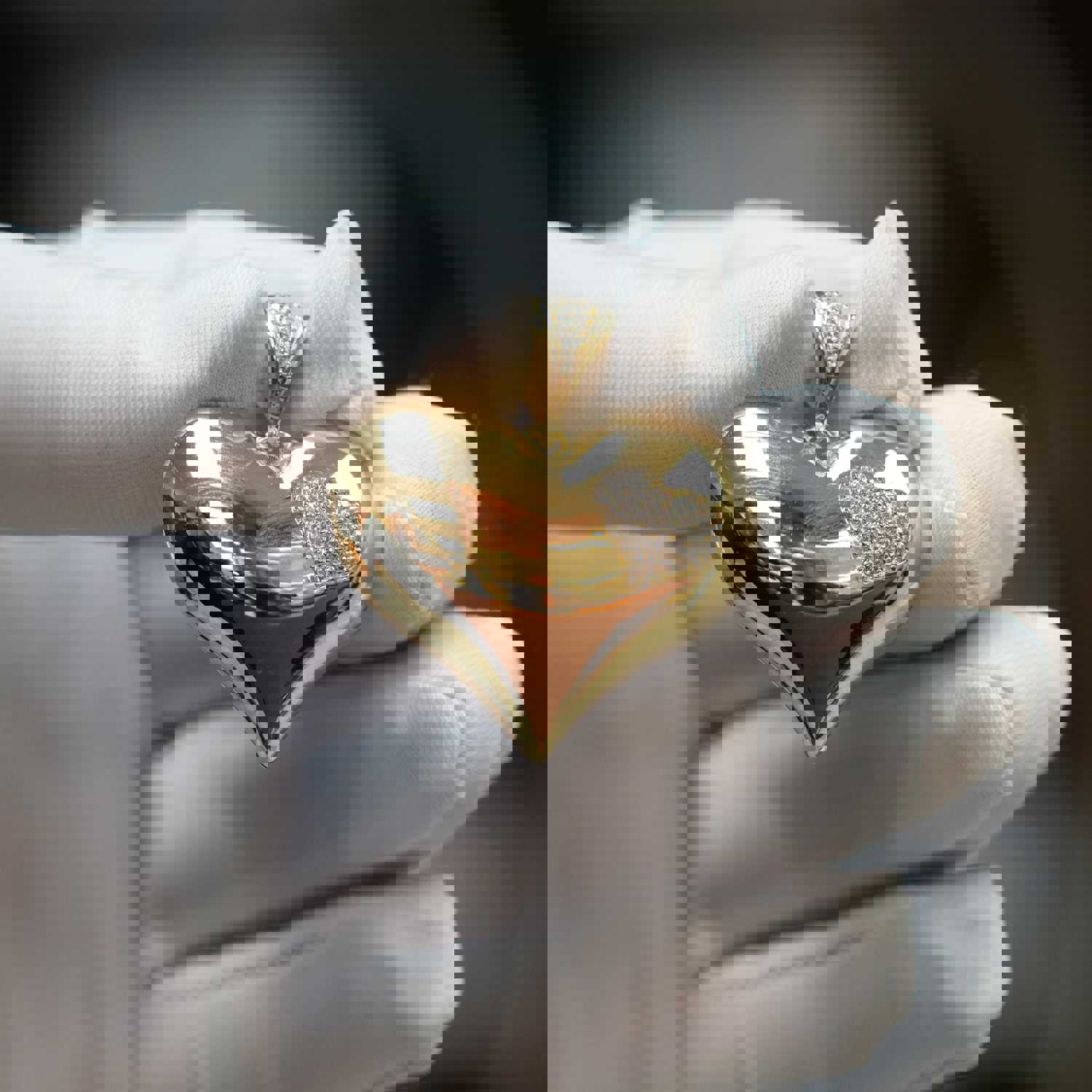 14Kt Heart Pendant with CZ - Elegant Jewelry for Any Occasion