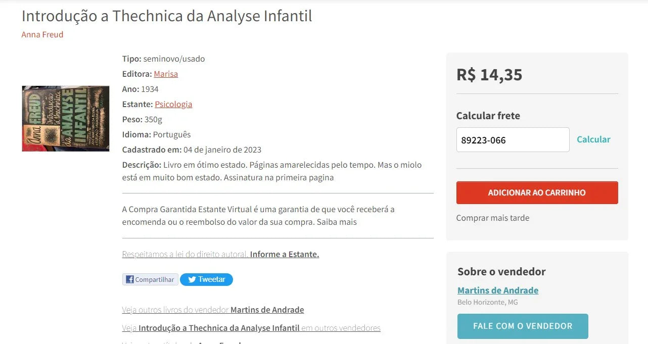 Kit of 8 Psychoanalysis Books from Brazil