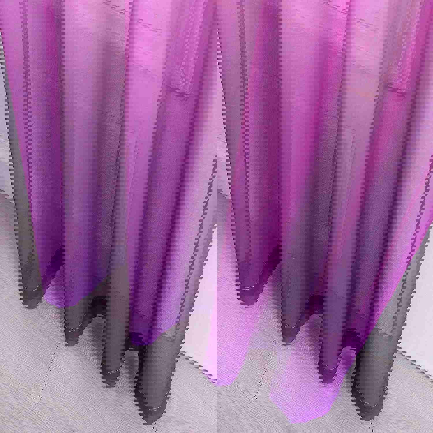 Faux Linen Ombre Sheer Curtains Voile Grommet Semi Sheer Set of 2