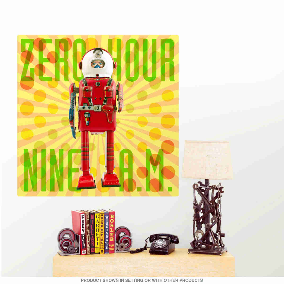Zero Hour 9 AM Toy Astronaut Wall Decal - Vintage Spaceman Decor