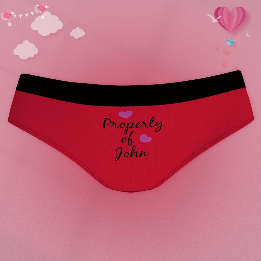 Custom Engraved Boxer Shorts - Personalized Anniversary Gift for Her