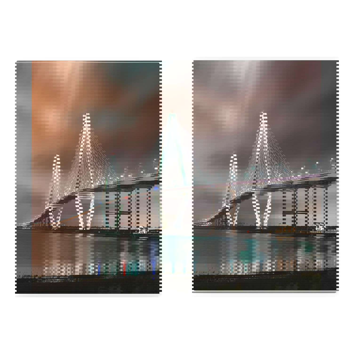 River Bridge Charleston South Carolina Nature Wilderness Photography Canvas Wall Art