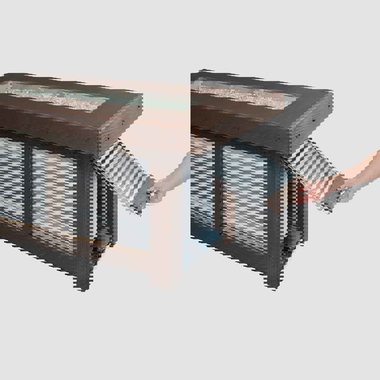 Denali Brew Linear Gas Fire Pit Table