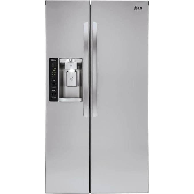 New Open Box LG 26.2 cu. ft. Side by Side Refrigerator with In-Door Ice Maker in Stainless Steel (Model: LSXS26326S)