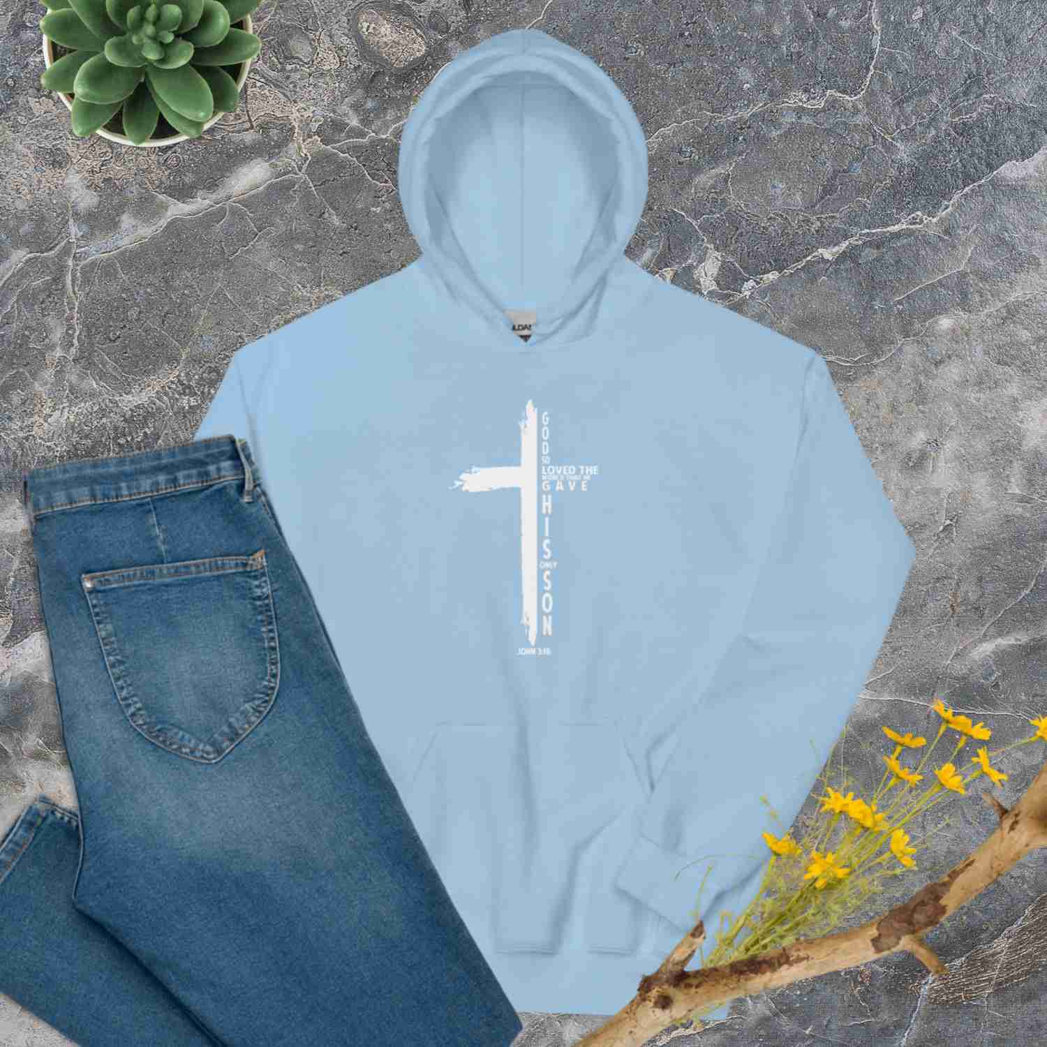 F&H Christian Cross John 3:16 Women's Hoodie - Soft & Stylish