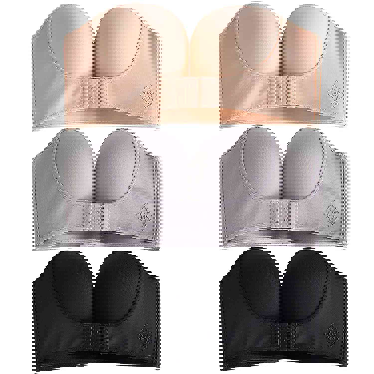 BETTYBRA® Invisible Strapless Super Push Up Bra - Buy One Get Two Free (Black)