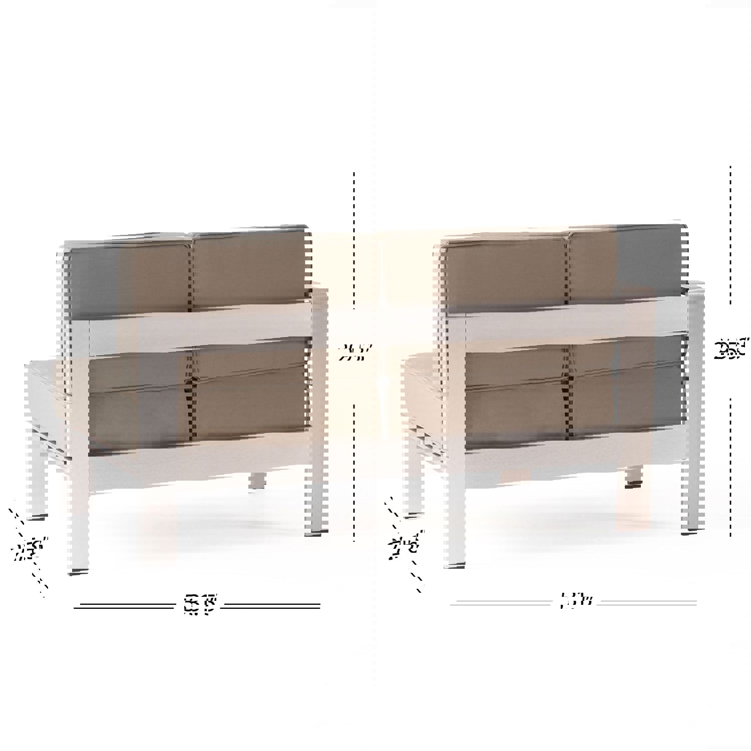 Outdoor Estate Collection with Fire Pit and Tempered Glass Top Dining Table - NH020703