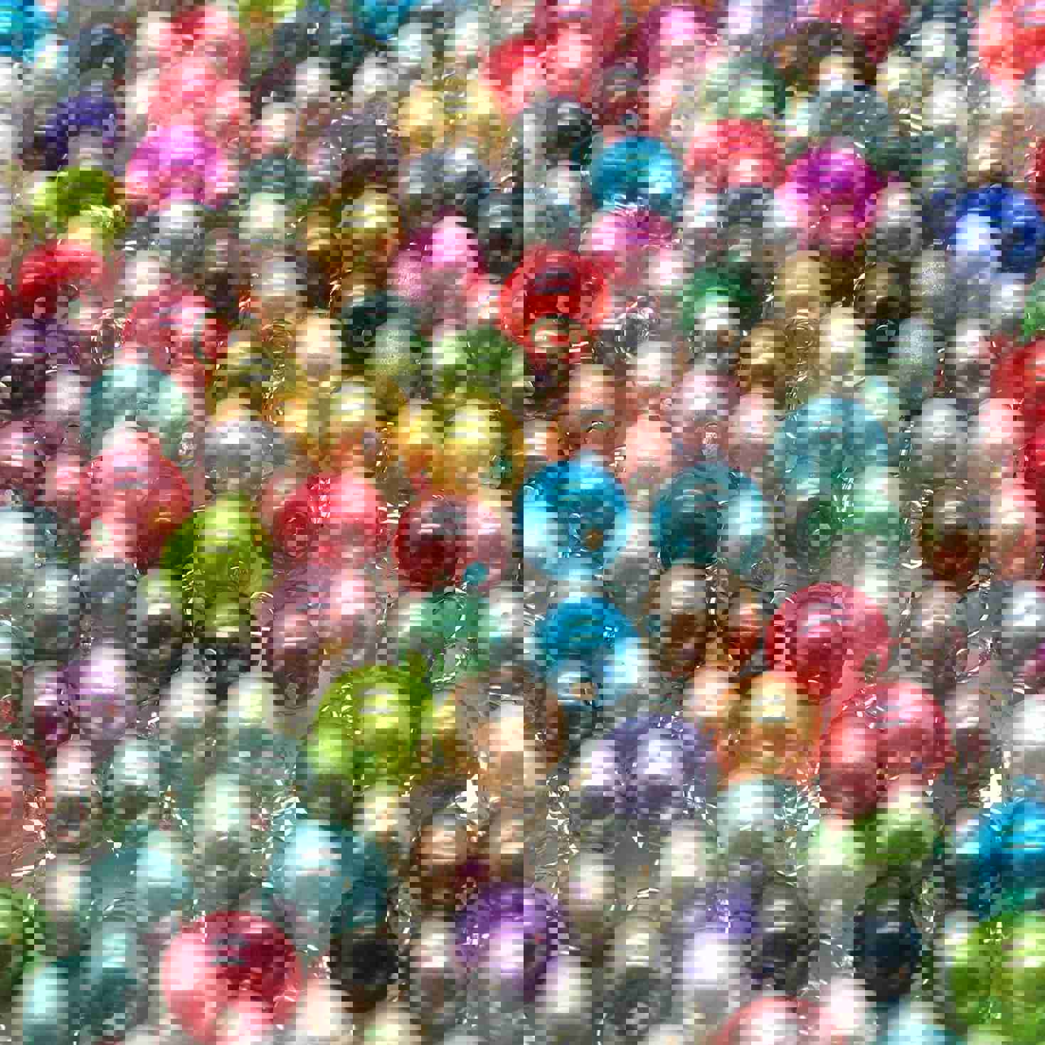 Small Bracelet Charms - 6mm Glass Pearl Bead Dangles for DIY Charm Bracelets