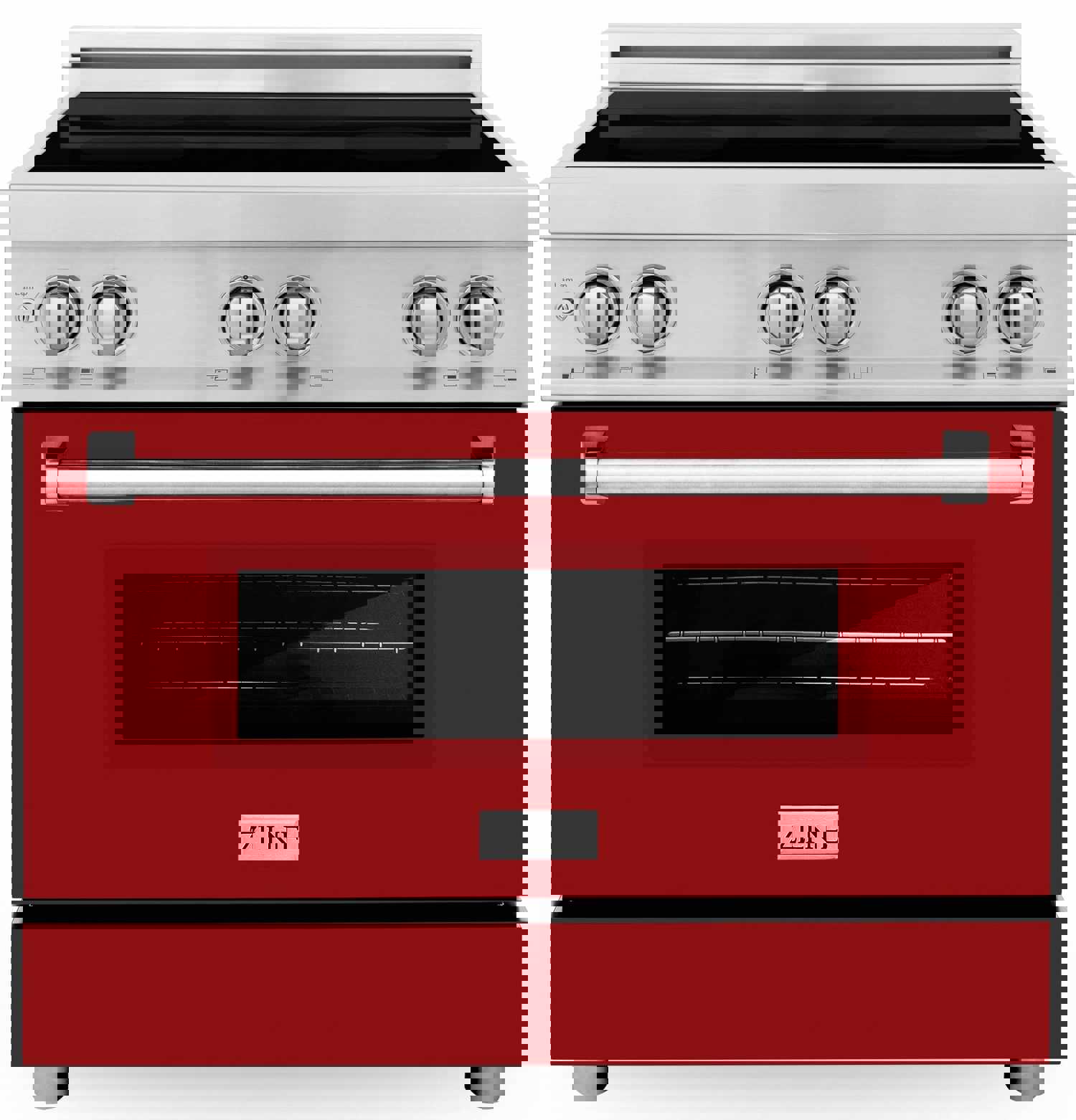 ZLINE 36-Inch 4.6 cu. ft. Induction Range with 4 Element Stove & Electric Oven in Red Gloss