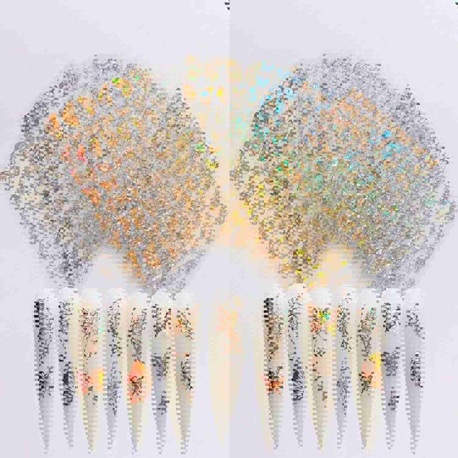 Butterfly Nail Art Stickers - 8 Sheets 3D Laser Design Self-Adhesive Nail Decals for Women
