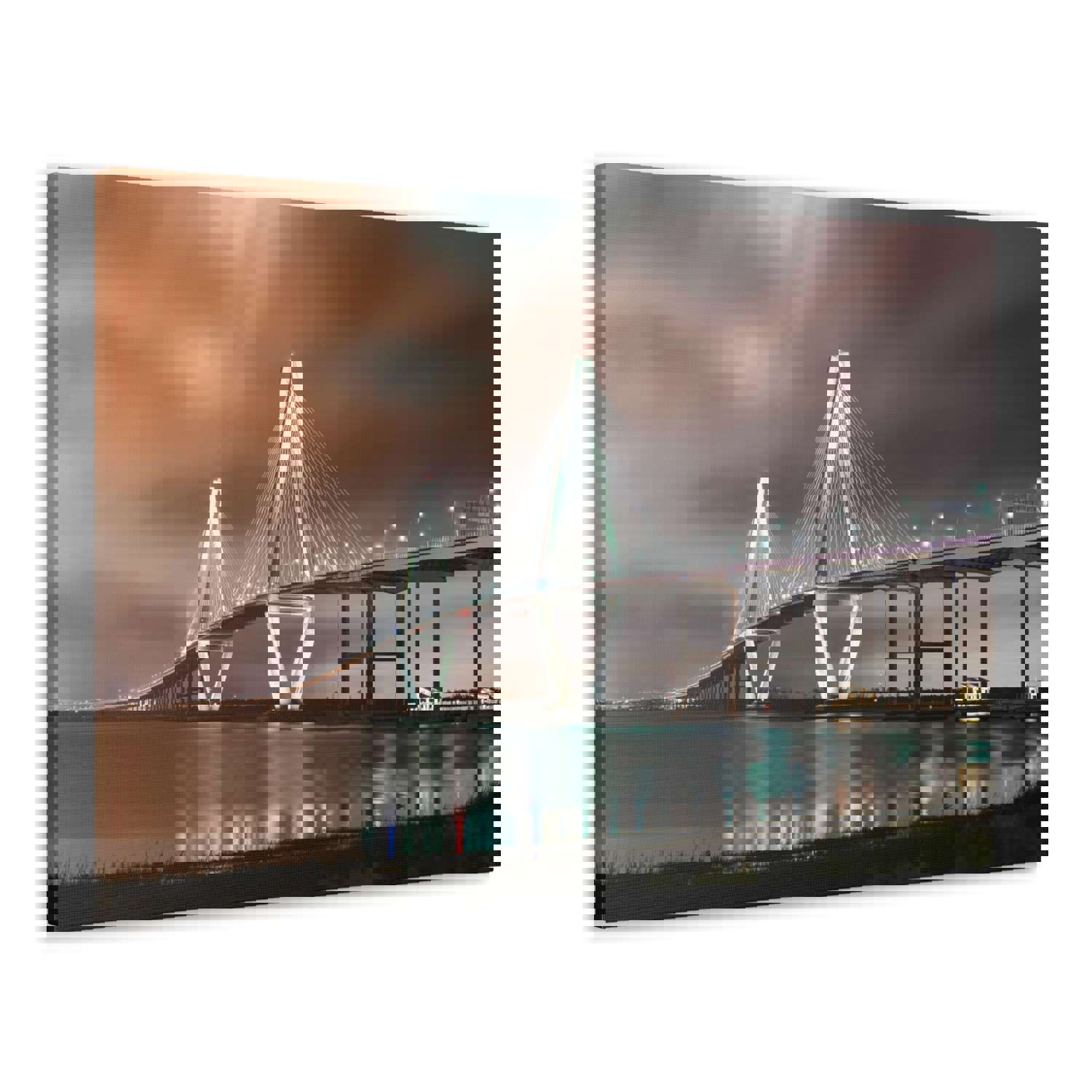 River Bridge Charleston South Carolina Nature Wilderness Photography Canvas Wall Art
