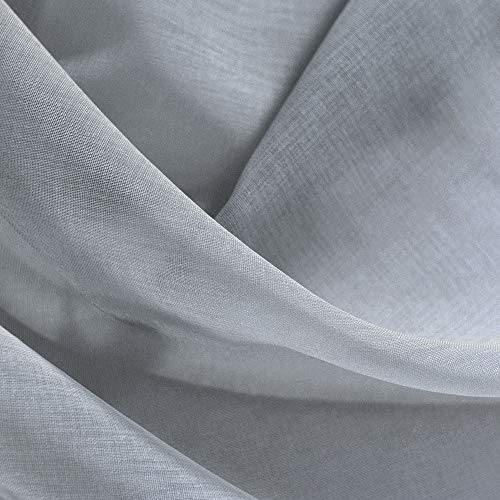 Faux Linen Ombre Sheer Curtains Voile Grommet Semi Sheer Set of 2