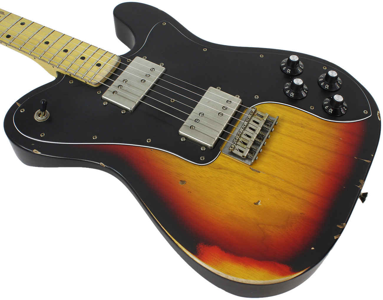 Nash T-72DLX Guitar, 3 Tone Sunburst, Medium Aging