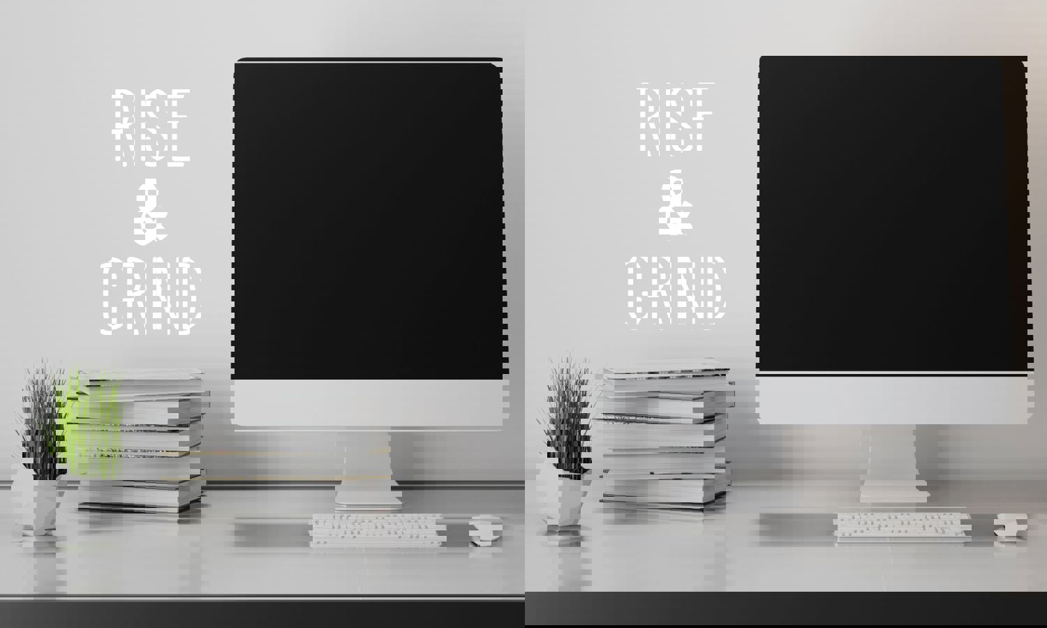 Rise And Grind Office Wall Decal - Premium Vinyl Sticker