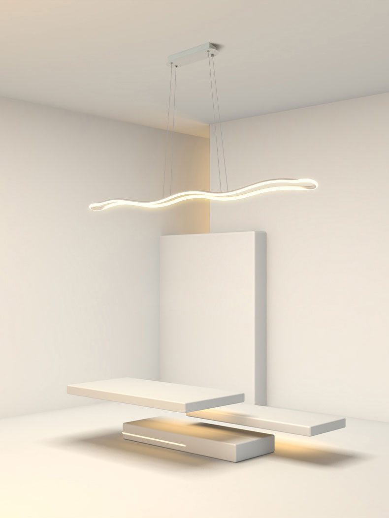 MIRODEMI® Original Waves LED Pendant Lamp - Modern 3-Color Switchable Light for Dining Room, Kitchen, Living Room