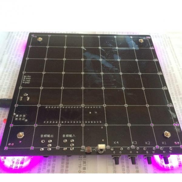8x8x8 Cube 3D Light Square Blue LED Electronic DIY Kit with Welded PCB Board + Bright Pink Round Lamp