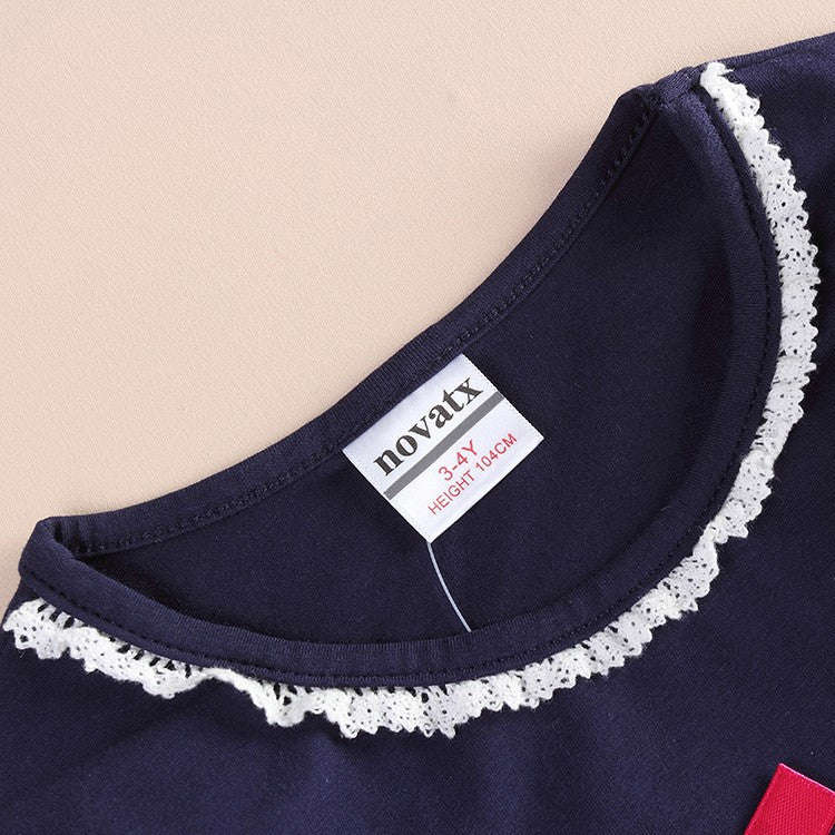 Children Girl T-Shirt - Fashion Nova Print Long Sleeve Casual Tee for Girls