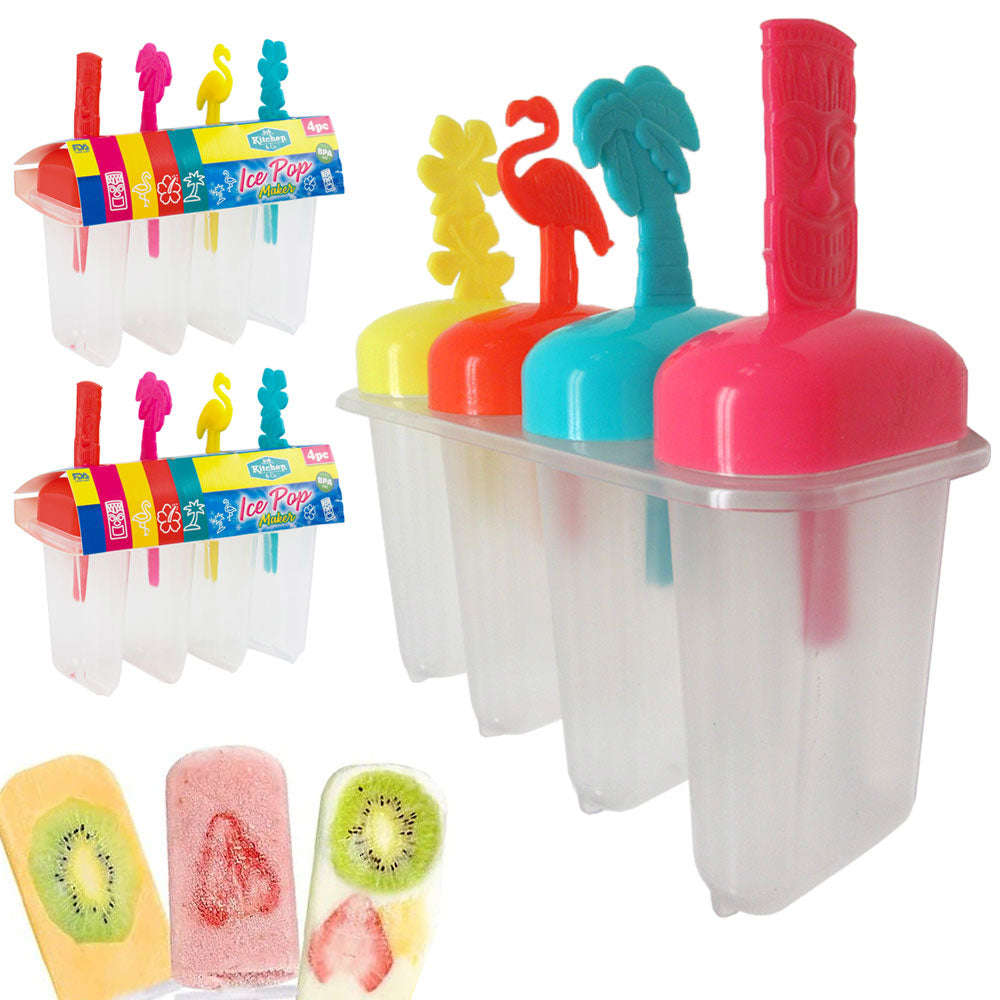 2 Packs Freezer Popsicle Molds - DIY Ice Cream & Frozen Yogurt Treat Maker